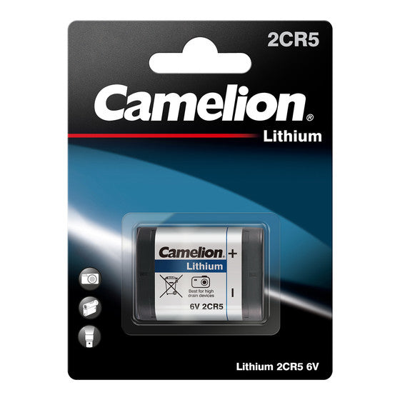 Pile lithium 6V 2CR5 pour Canon EOS 1, 3, 5, 50 et plus