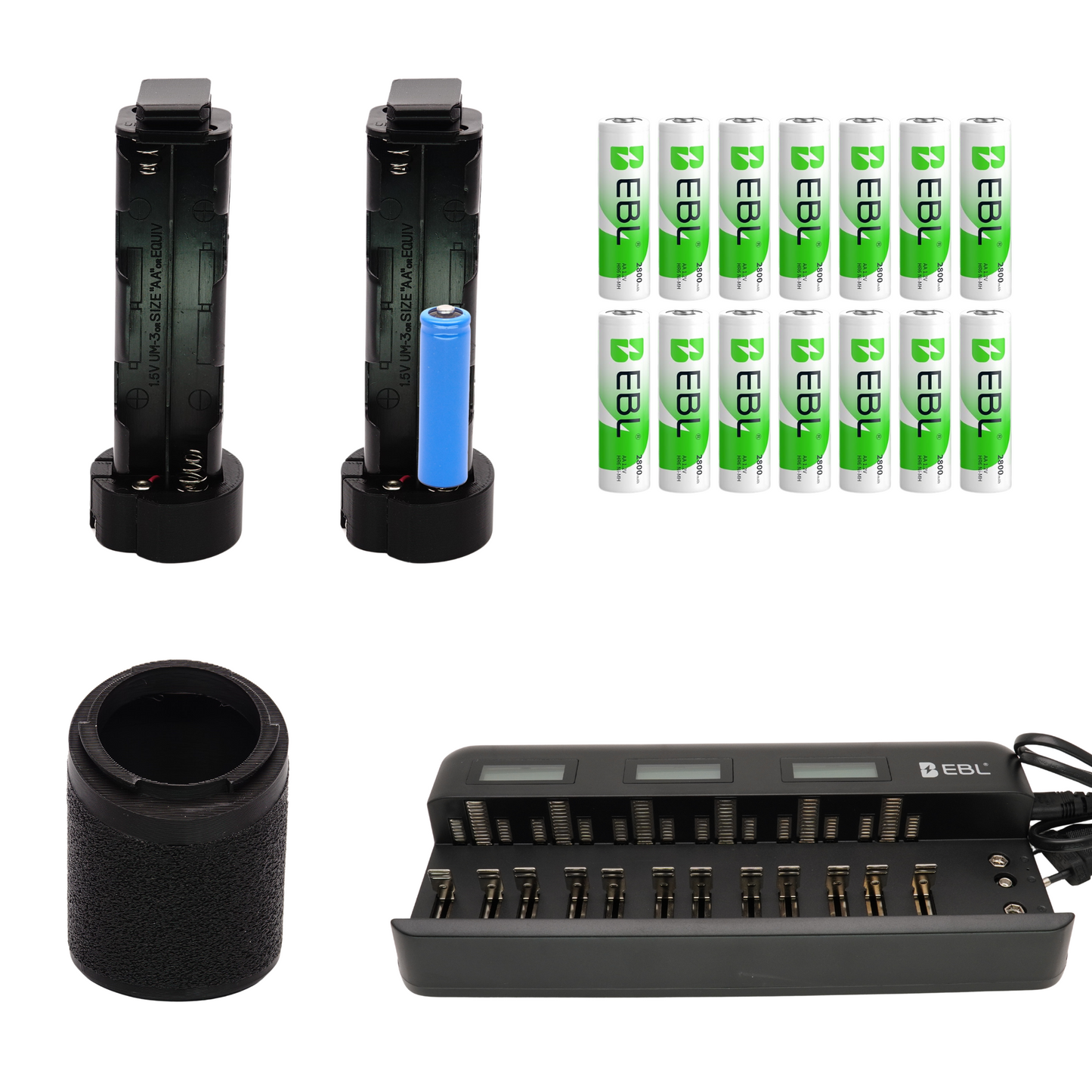 Porte-piles 7x AA pour Metz Mecablitz 76 MZ-5, 70 MZ-5, 50 MZ-5