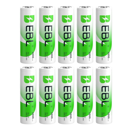 Piles rechargeables EBL AA 2800mAh NiMh pour adaptateur Metz 60 CT