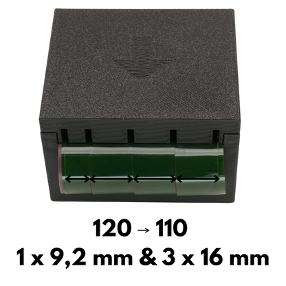 Coupe-film (120/35mm vers 110/Minox) pour Pentax Auto 110 & Subminiature