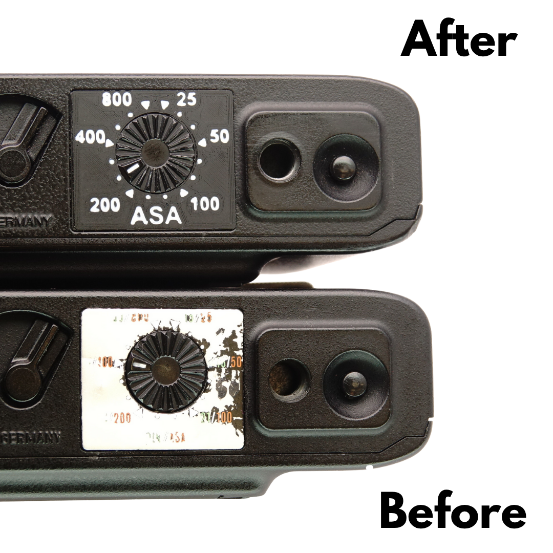 Plaque ISO de rechange (2 pièces) pour Minox 35 GT, GL, ML & EL