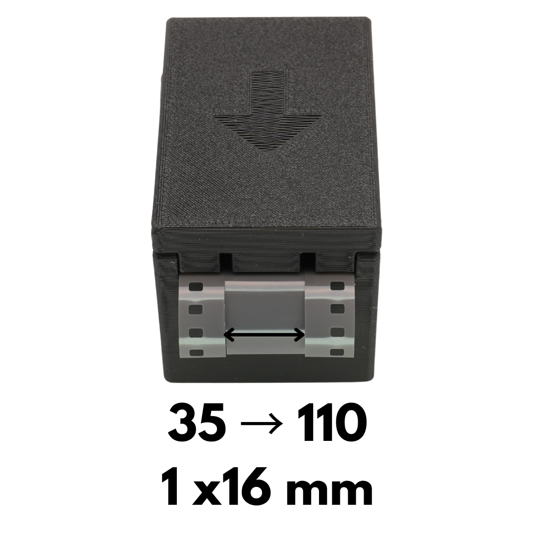 Coupe-film (120/35mm vers 110/Minox) pour Pentax Auto 110 & Subminiature