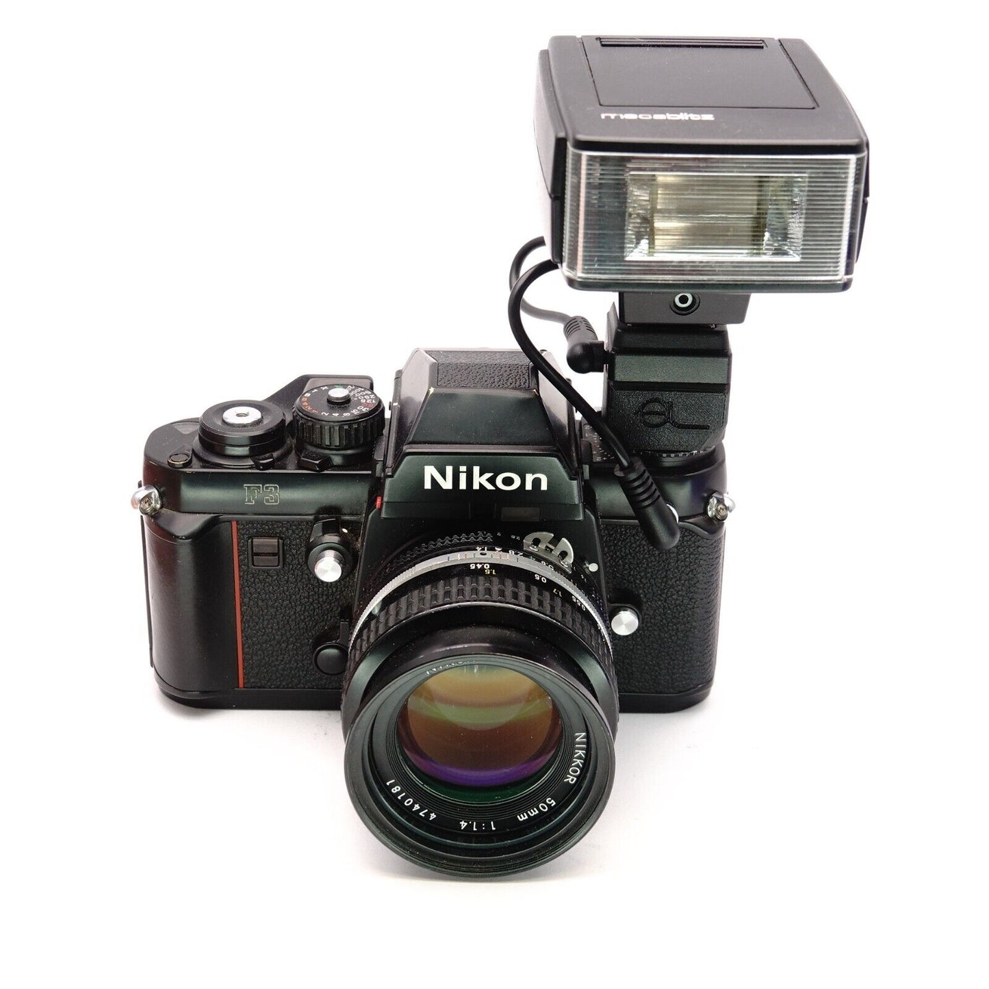 Adaptateur flash sabot froid avec câble PC pour Nikon F3, Canon F-1