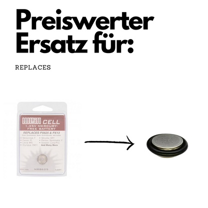 Adaptateur de batterie PX625 avec joint torique pour Rollei 35, Olympus OM-1, Canon F-1 & Minolta SRT