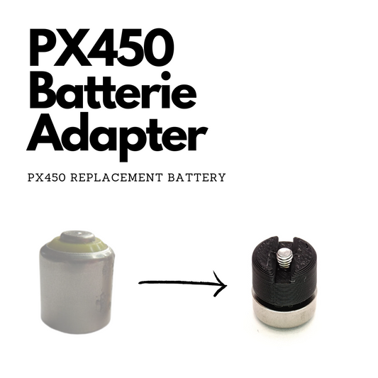 Adaptateur de batterie PX450 incl. 6x piles 1,4V pour Bolex P1, P2, P3 & Alpa 10d