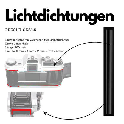 Set universel de joints d'étanchéité avec amortisseur de miroir pour Canon, Nikon, Minolta & Olympus