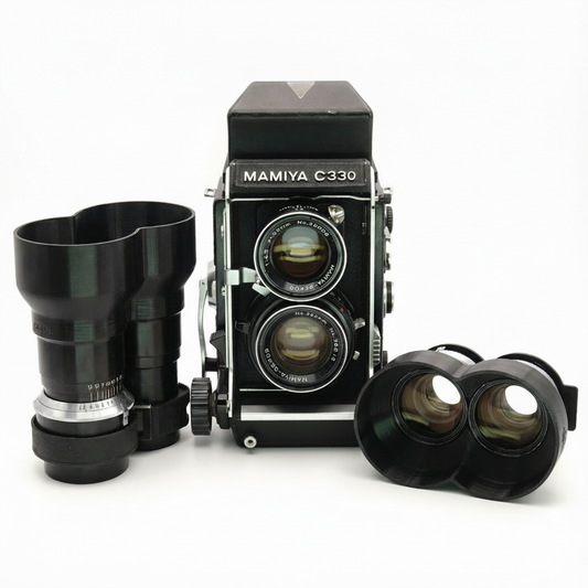 Pare-soleil pour Mamiya C330 / C220 / C33 objectifs (55mm - 250mm)