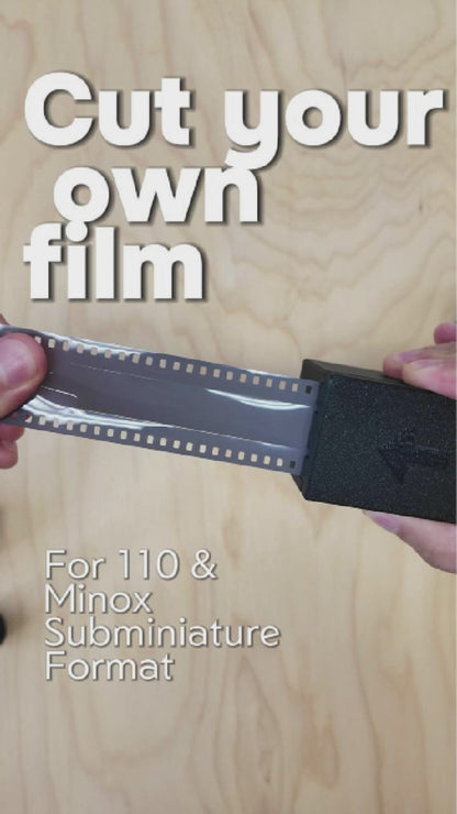 Coupe-film (120/35mm vers 110/Minox) pour Pentax Auto 110 & Subminiature