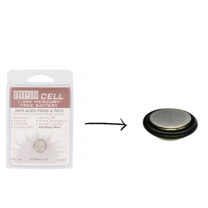 Adaptateur de batterie PX625 avec joint torique pour Rollei 35, Olympus OM-1, Canon F-1 & Minolta SRT