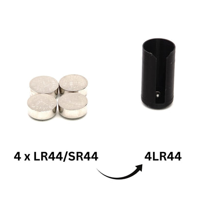 Adaptateur de batterie (4x LR44 vers 4LR44/PX28) pour Canon AE-1, A-1, Mamiya 645 & Pentax 67