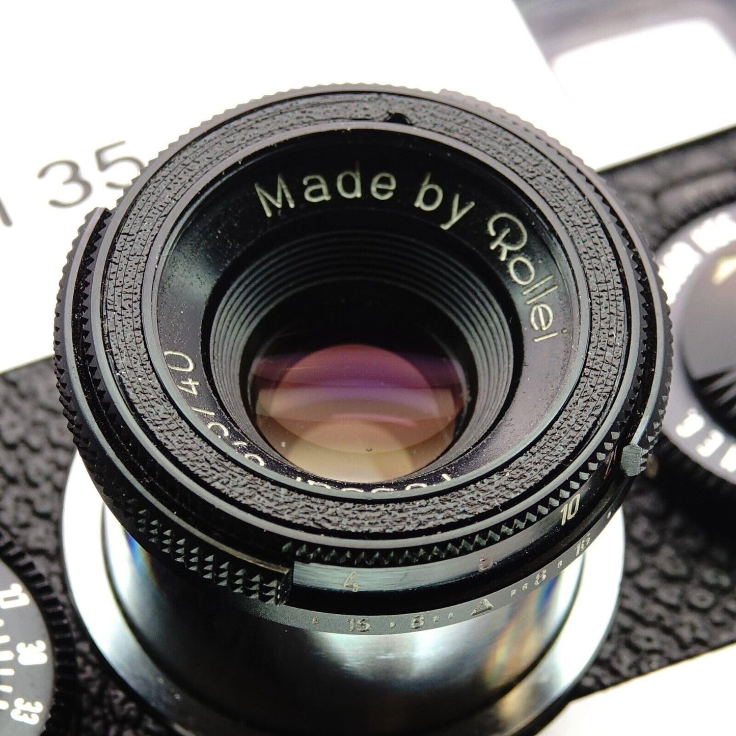 Plaque signalétique bague de type pour Rollei 35, T, TE & B (Tessar 3,5/40)