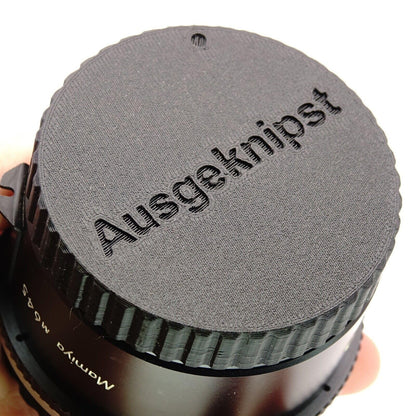 Lens rear cap for Mamiya 645 lenses (C, N, A, AFD)