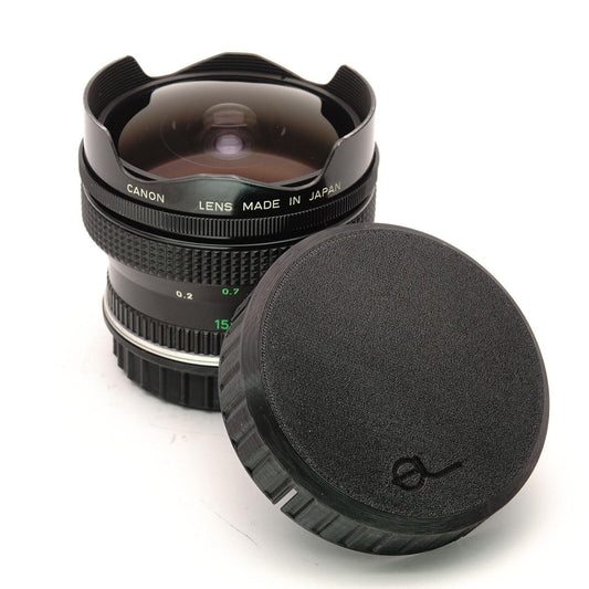 Cache d'objectif pour Canon FD 15mm 1:2.8 Fisheye (73mm)